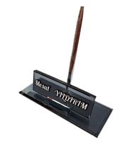 Kristal Masaüstü Kalemli isimlik Ofis Makam Hediyesi M134 SLV (Gümüş)