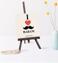 Babalar Gününe Özel Babamı Seviyorum Şovaleli Doğal Taş  1