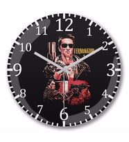 Terminator Duvar Saati Bombeli Gercek Cam
