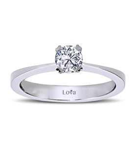 Lova D Renk 0,38 Karat Pırlanta Tektaş Yüzük - 1030060