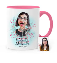 BK Gift Kişiye Özel Canım Annem Karikatür Pembe Kupa Bardak