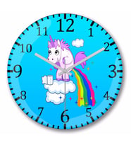 Unicorn   Duvar Saati Bombeli   Gercek  Cam