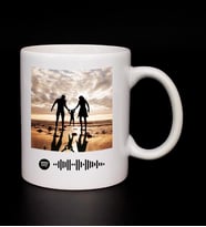 Spotify Kodlu ve Kişiye Özel Fotoğraflı Kupa Bardak (Beyaz)