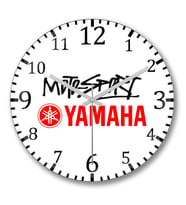 Yamaha Motosport Duvar Saati Bombeli Gercek Cam