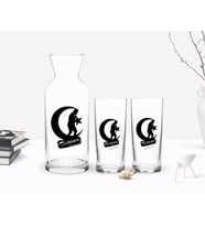BK Gift Kişiye Özel Renkli Baskılı Atatürk Temalı İkili Rakı Bardağı ve Karaf Hediye Seti-32 (Model 1)