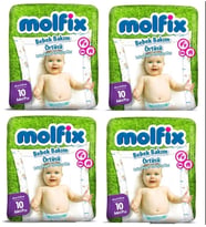 Molfix Bebek Bakım Alt Açma Örtüsü 4 Lü Set 40 Adet (4Pk*10)