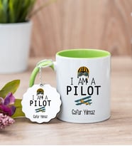 Pilot Yeşil Kupa Bardak Ve Anahtarlık Set