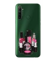 Makyaj Tasarımlı Süper Şeffaf Silikon Telefon Kılıfı Oppo Realmi 5i