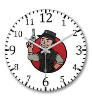 John Marston Vault Boy Duvar Saati Bombeli Gercek Cam