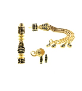 Özel İşçilikli Zirkon Taşlı İmame Püskül Set (Model-1) (Çok Renkli)