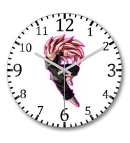 Goku Black ss Rose Duvar Saati Bombeli Gercek Cam