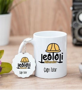 Jeoloji Mühendisi Beyaz Kupa Bardak Ve Anahtarlık Set