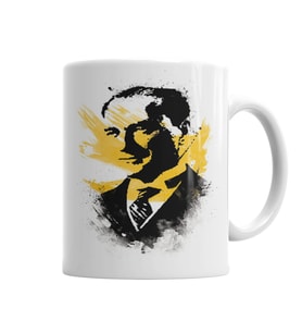 Mustafa Kemal Atatürk Kupa Bardak  Porselen