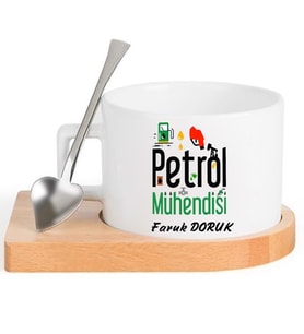 Petrol Mühendisi  FİNCAN Seti (Beyaz)