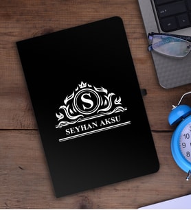 BK Gift Kişiye Özel İsimli Siyah Defter - 12