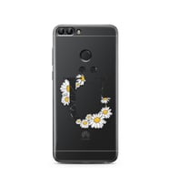 Papatya Harf Tasarım Süper Şeffaf Silikon Telefon Kılıfı Huawei P Smart  Ü-Harfi