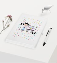BK Gift Kişiye Özel Kimya Öğretmeni Temalı Beyaz Defter Kalem Hediye Seti - 2