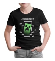Minecraft Siyah Çocuk Tshirt