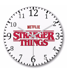 Stranger Things 0  Duvar Saati Bombeli Gercek Cam