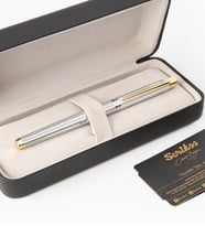 Kişiye Özel Scrikss Gold Krom Roller Kalem (Gümüş)