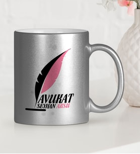 BK Gift Kişiye Özel Mesleki Avukat Gümüş Yaldızlı Kupa Bardak  13