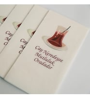 Özel Baskılı Peçete(Çay Neredeyse Mutluluk Oradadır) 25 adet