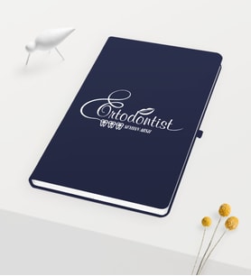 BK Gift Kişiye Özel Ortodontist Temalı Lacivert Defter - 1