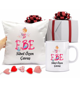 Ebe Bardağı ve Yastığı Hediye Seti (Model 1)