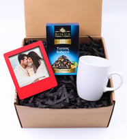 Kişiye Özel Çerçeve & Beyaz Kupa & Beta Tea Turunç Bahçesi  Hediye Seti