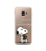 Snoopy Tasarımlı Süper Şeffaf Silikon Telefon Kılıfı Samsung J2 Core