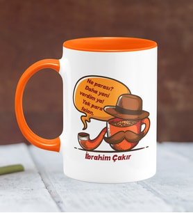 BK Gift Kişiye Özel Babalar Günü Temalı Turuncu Kupa Bardak 22366t