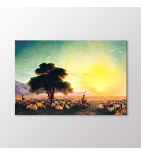 Arty Tablo Kırım'da Çoban ve Sürüsü, 1859 Tablo (Karışık)