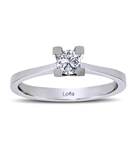 Lova E Renk 0,25 Karat Pırlanta Tektaş Yüzük - 1030024