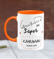 BK Gift Kişiye Özel Babalar Günü Temalı Turuncu Kupa Bardak 17361t