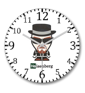 Heisenberg3 Duvar Saati Bombeli Gercek Cam