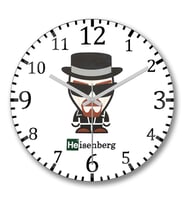 Heisenberg3 Duvar Saati Bombeli Gercek Cam