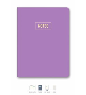 Notes Mini Defter Çizgili Mor 14x20 cm