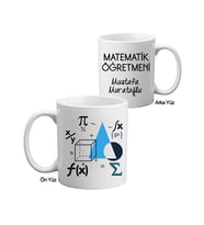 Öğretmenler Günü Hediyesi - Matematik Öğretmeni İsimli Kupa Bardak