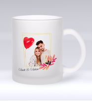 BK Gift Kişiye Özel İsimli Fotoğraflı Buzlu Cam Kupa Bardak-29 (Beyaz)