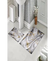 Banyo Halısı Ikili Klozet Takımı Kaymaz Tabanlı (60 xm x 100 cm + 40 cm x 60 cm) 