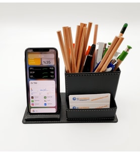 Telefon Standlı Suni Deri Kalemlik