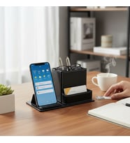 Telefon Standlı Suni Deri Kalemlik