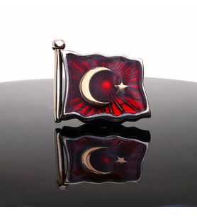 Özel Seri Ay Yıldız, Bayrak Gümüş Rozet 6018600925917