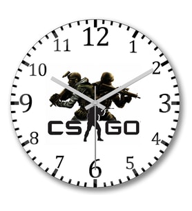 Counter  Strike CSGO Duvar Saati Bombeli Gercek Cam