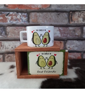 Best Friends Arkadaşa Hediye Avokado Kutulu Kupa (Yeşil)
