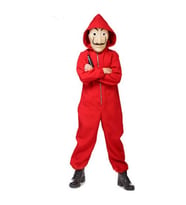 Unisex Çocuk Kırmızı La Casa De Papel Kostümü