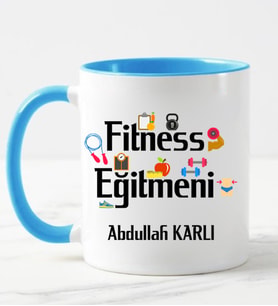 Fitness Eğitmeni Kupa Bardağı Mavi