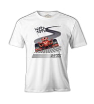 Araba - Yarış Beyaz Erkek Tshirt