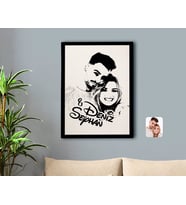 BK Gift Kişiye Özel İsimli Sevgililer Silüet Kanvas Tablo 50x70cm-1A