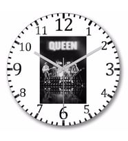 Queen   Freddie Mercury  Duvar Saati Bombeli Gercek Cam